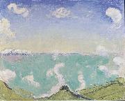 Ferdinand Hodler Landschaft bei Caux mit aufsteigenden Wolken